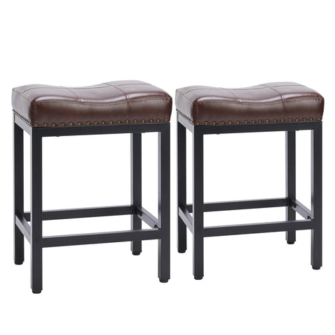 Sweetcrispy bar stools in brown finish complement warm interiors.