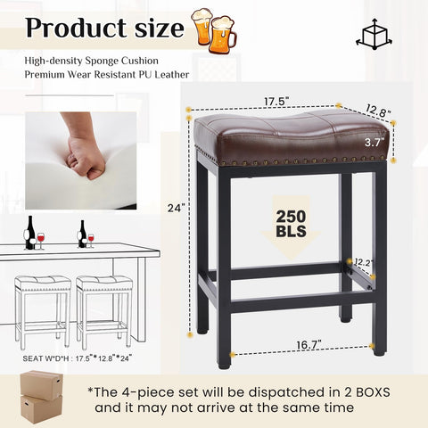 Sweetcrispy bar stools show a sturdy metal frame for stable seating.