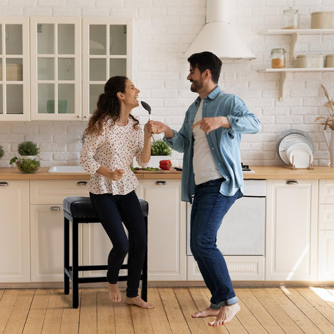 Sweetcrispy bar stools sturdy metal frame for dependable daily use