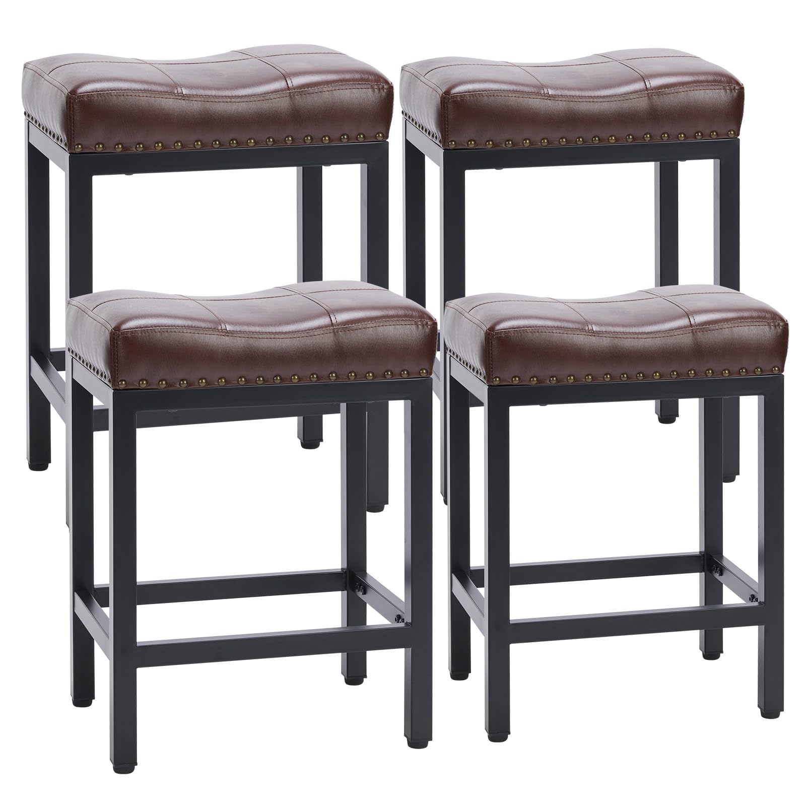 Sweetcrispy bar stools saddle-seat comfort ideal for extended seating