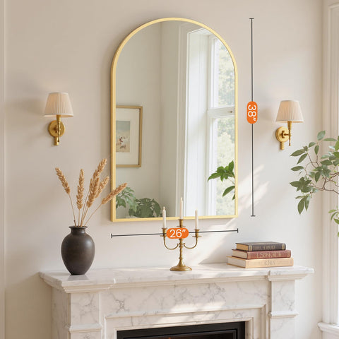 Sweetcrispy mirror with brushed aluminum frame resists humidity.