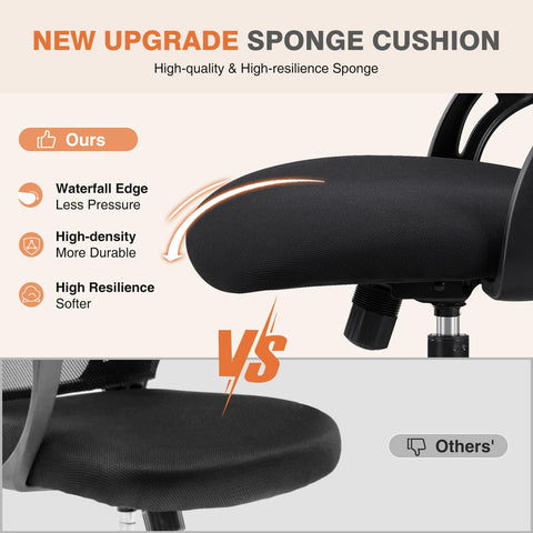 Sweetcrispy flip-up armrests save space when not in use at your desk.