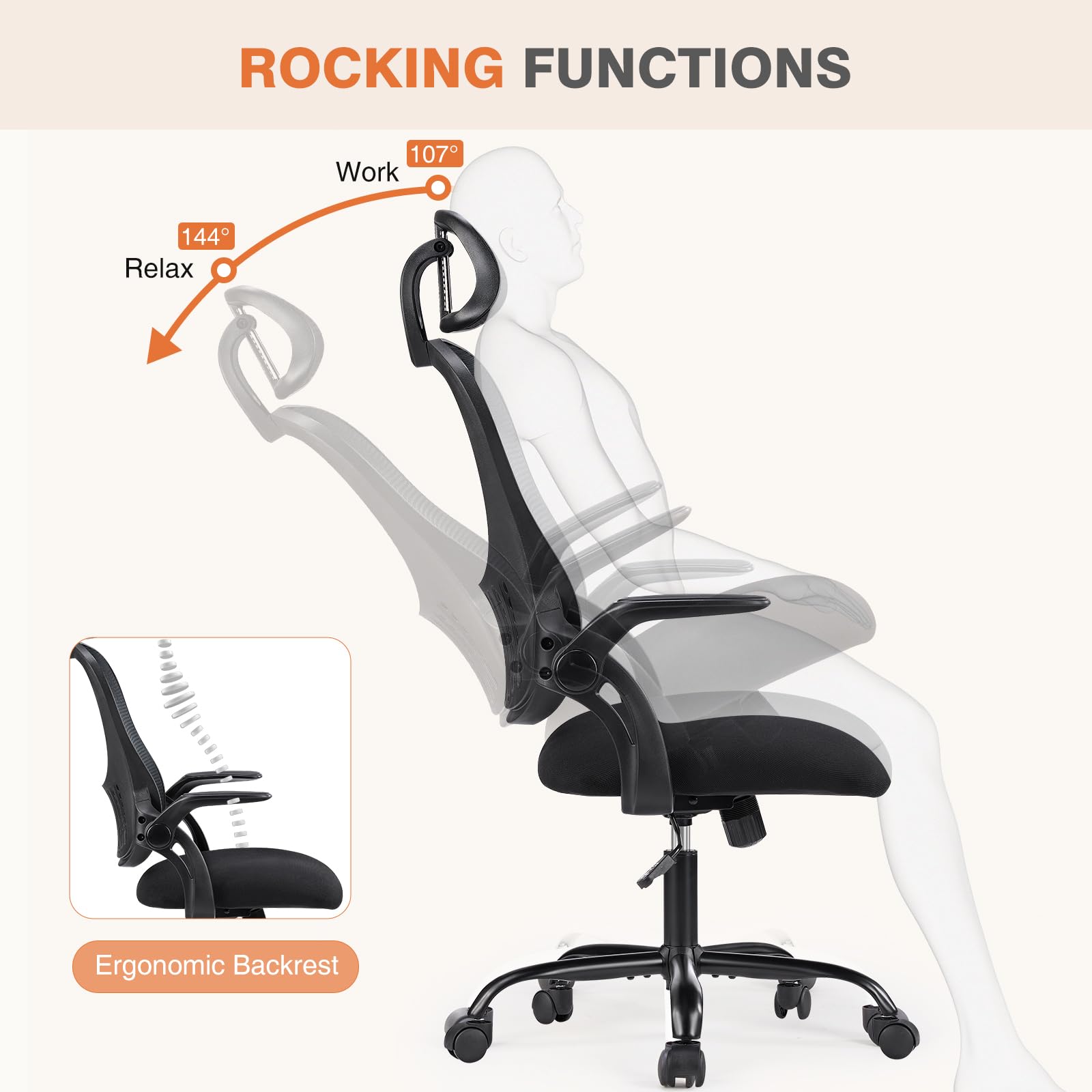 Sweetcrispy adjustable headrest supports neck comfort with height and angle customization.