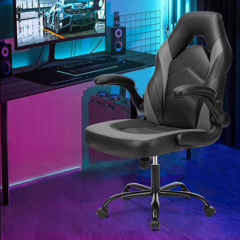 Sweetcrispy chair height adjustment lever enabling customized desk alignment.