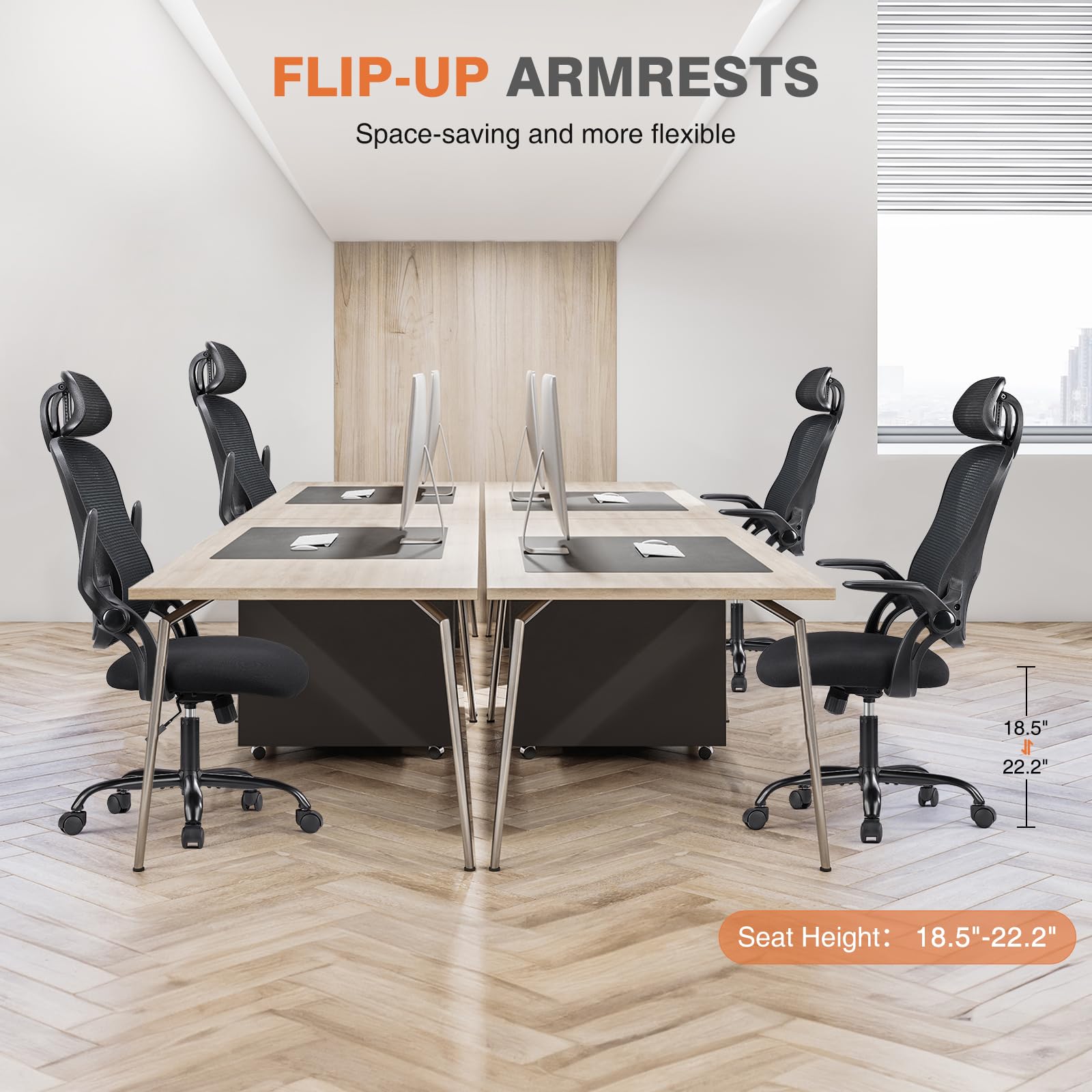Sweetcrispy ergonomic mechanism adjusts height and tilt for personalized seating comfort.