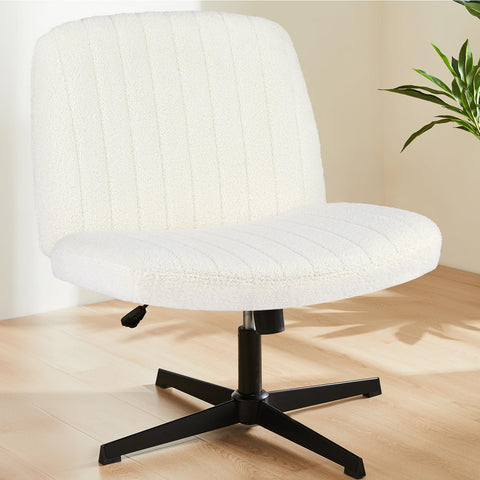 Sweetcrispy criss cross chair teddy beige fur texture in cozy home decor