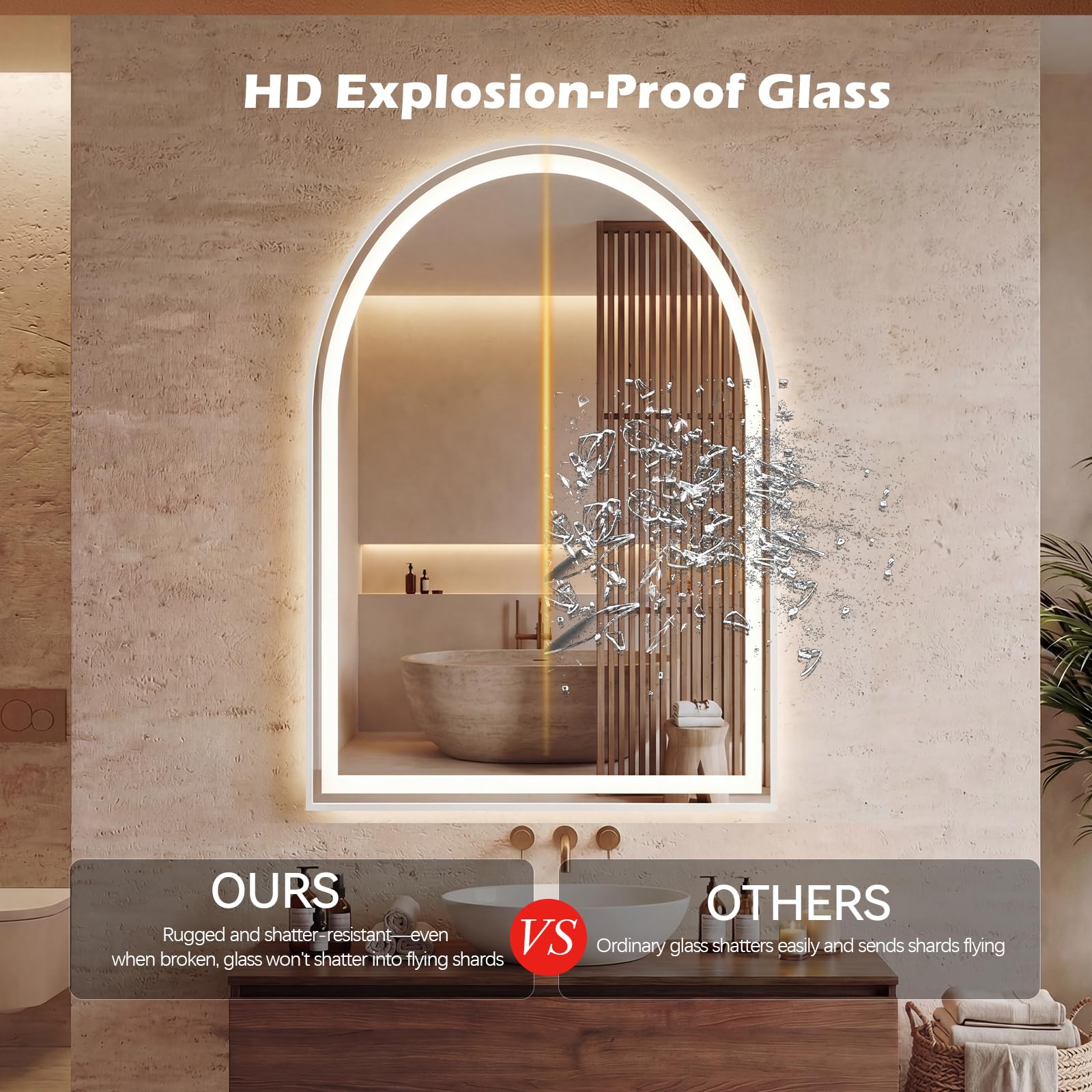 Sweetcrispy defog mirror keeps reflections clear after showers for quick get-ready routines.