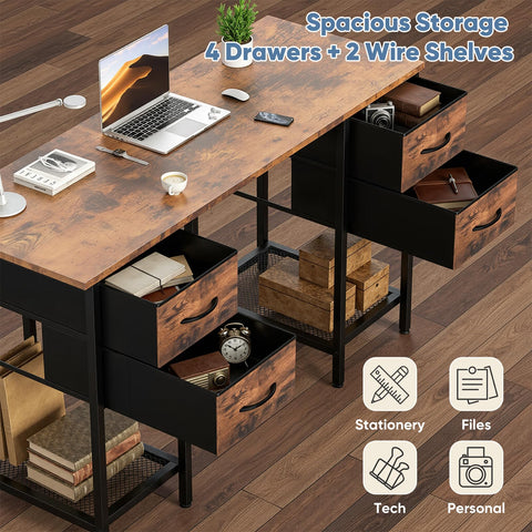 Sweetcrispy desk showing left-right drawer option for flexible room layout.