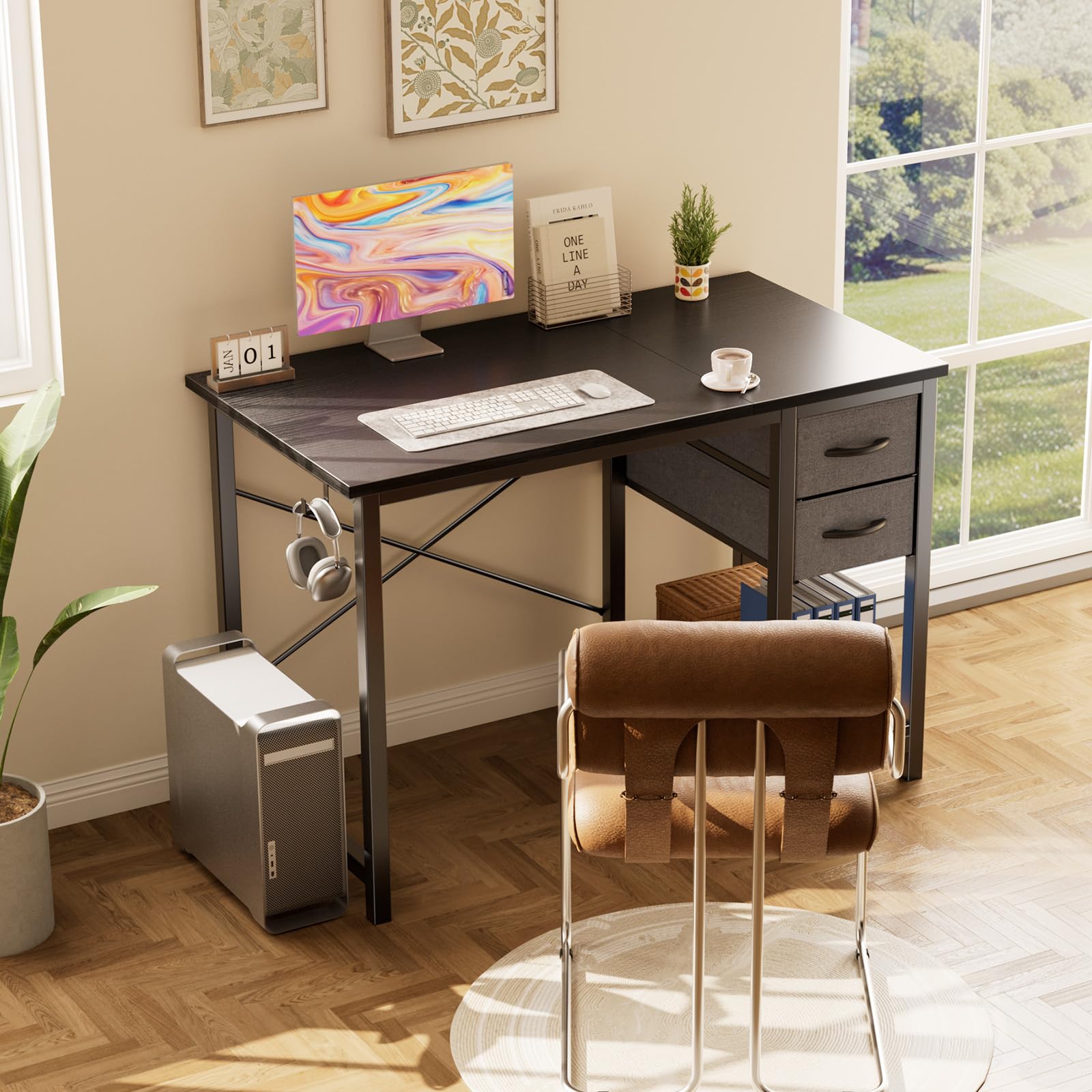 Sweetcrispy desk X-frame stability close-up highlighting wobble-free performance.