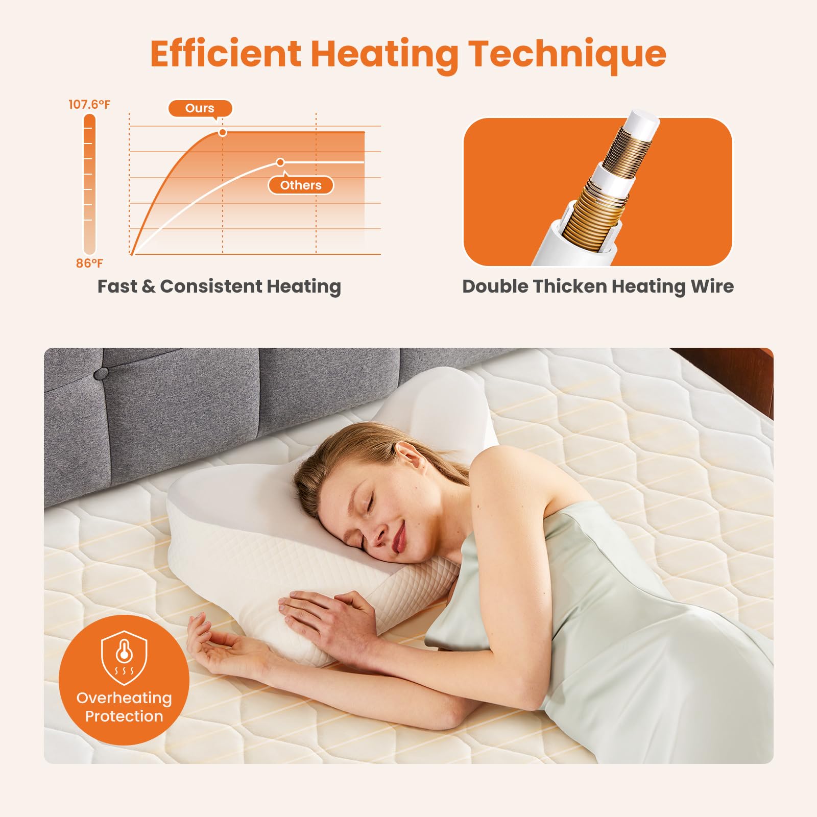 Sweetcrispy detachable controller machine-washable pad for easy care