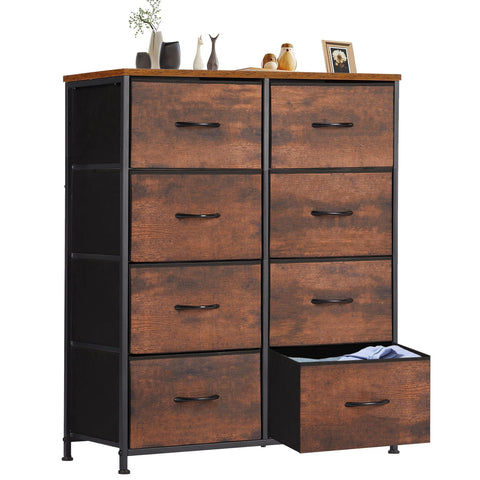 Sweetcrispy dresser eight-drawer front view for organized bedroom storage