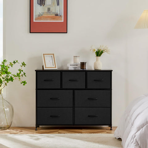 Sweetcrispy 7-drawer unit fits bedrooms, entryways, and living areas for organized storage.