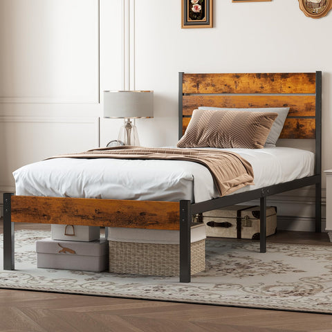 Sweetcrispy easy-assembly bed frame ships with included tools.