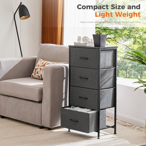 Sweetcrispy end table by the bed in grey with a sturdy wooden top