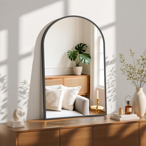 Sweetcrispy entryway mirror adds instant style and light.