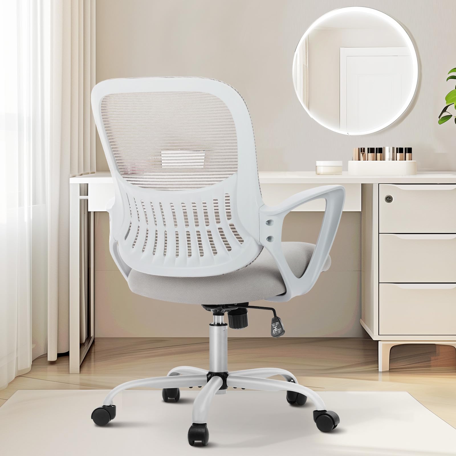 Sweetcrispy ergonomic midback mesh chair back provides breathable support for long sessions