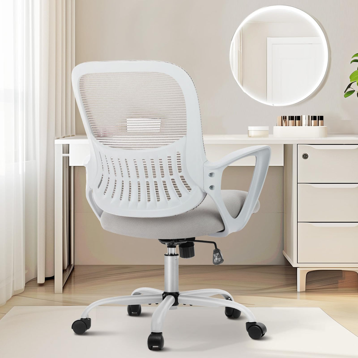 Sweetcrispy ergonomic midback mesh chair back provides breathable support for long sessions