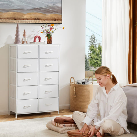 Sweetcrispy fabric drawer closeup shows smooth glides and breathable material.