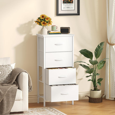 Sweetcrispy fabric drawer nightstand beside the bed for versatile storage