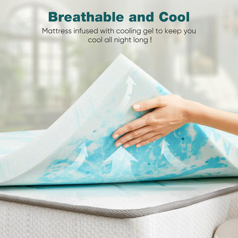 Sweetcrispy gel-infused cooling foam keeps nights cooler and more comfortable