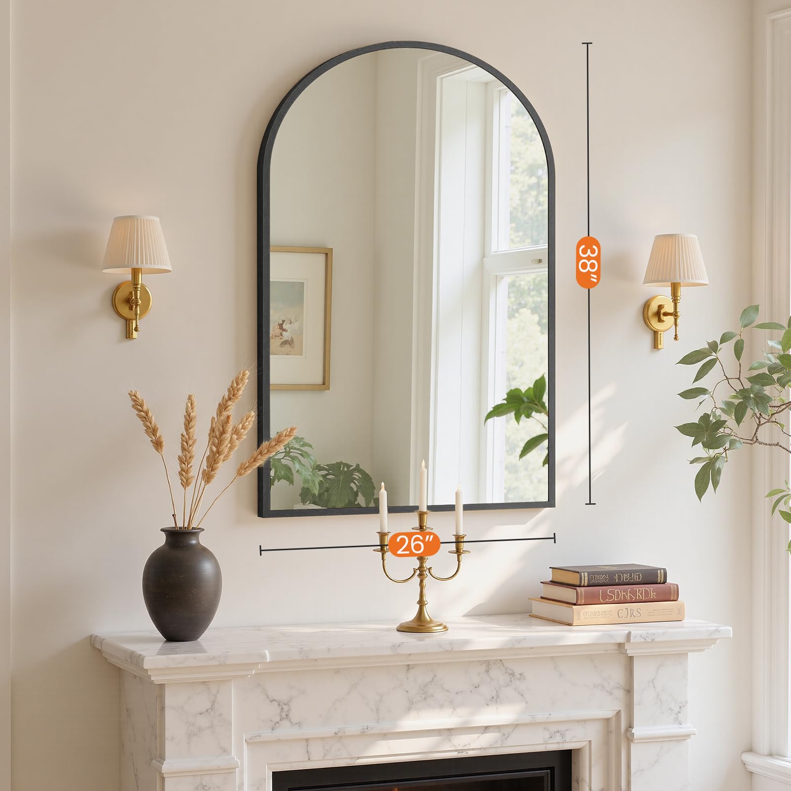 Sweetcrispy HD shatterproof glass provides clear reflection for daily styling routines.