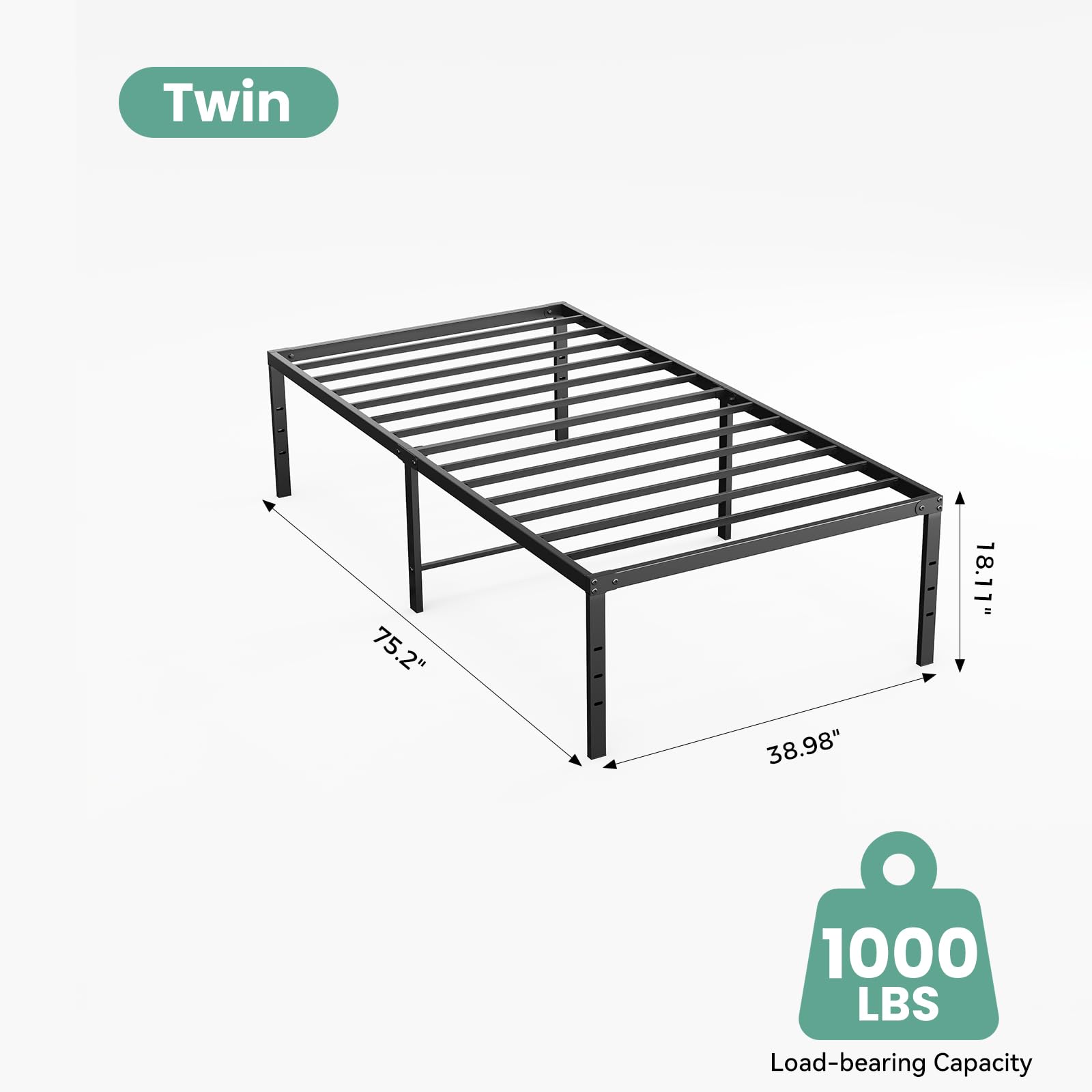 Sweetcrispy heavy-duty steel slats close-up highlighting durable support for a solid foundation.