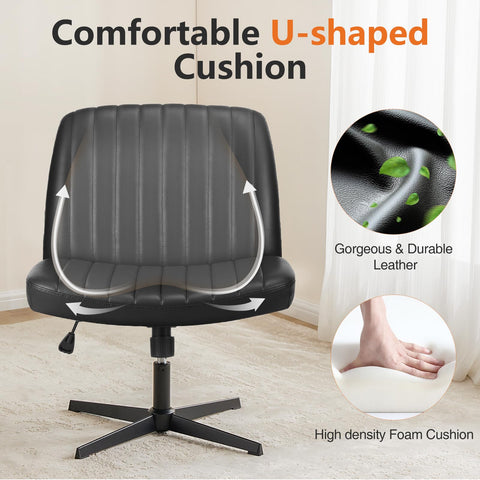 Sweetcrispy height-adjustable desk chair adjusts from 28 to 32 inches for tailored comfort