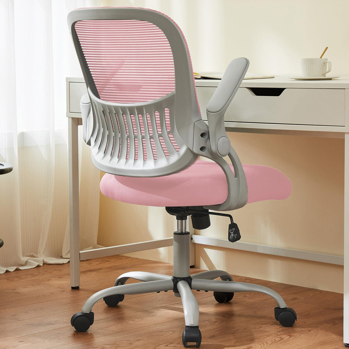 Sweetcrispy home office chair with ergonomic mid-back mesh for comfortable support.