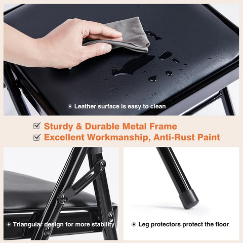 Sweetcrispy leather padded seat demonstrates durable, easy-care comfort.