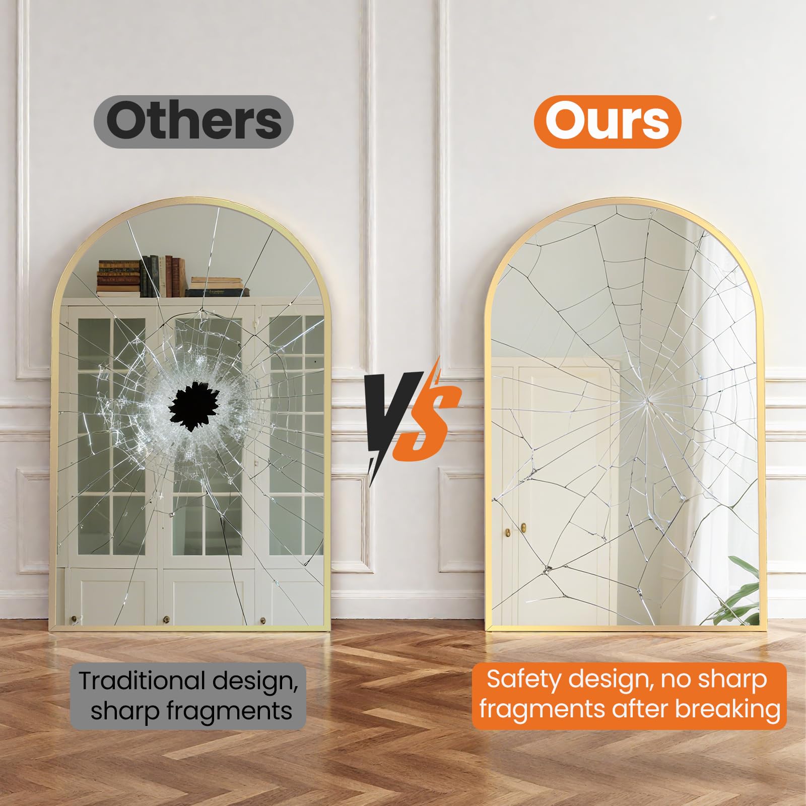 Sweetcrispy living room or bedroom accent mirror enhances rooms with reflective charm.