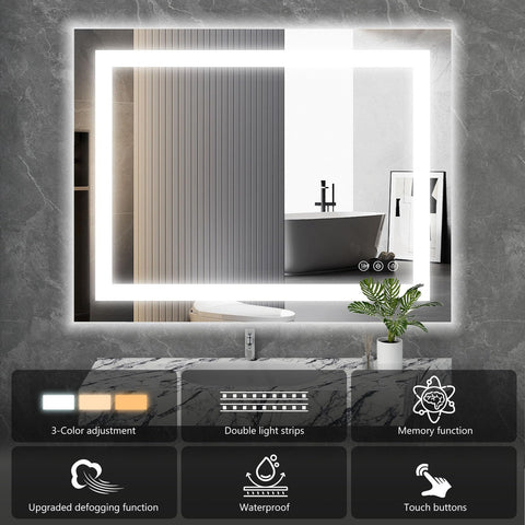 Sweetcrispy modern vanity mirror design complements contemporary bathrooms.