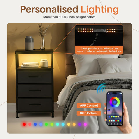 Sweetcrispy nightstand adjustable feet ensure stability on uneven floors