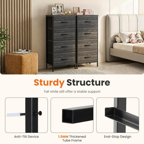 Sweetcrispy nightstand adjustable legs ensuring level stability on uneven floors.