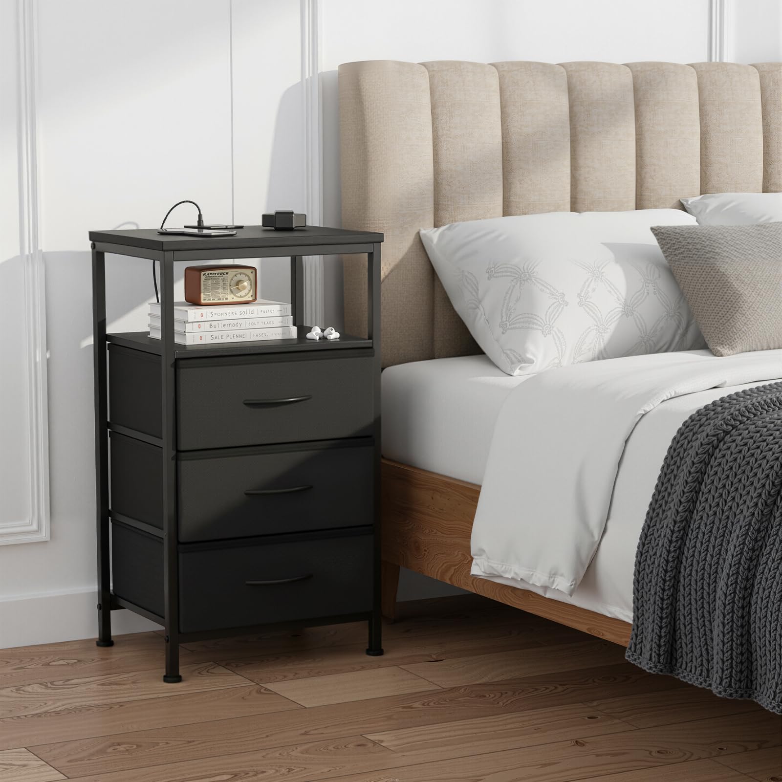 Sweetcrispy nightstand easy to assemble with a clean, modern look