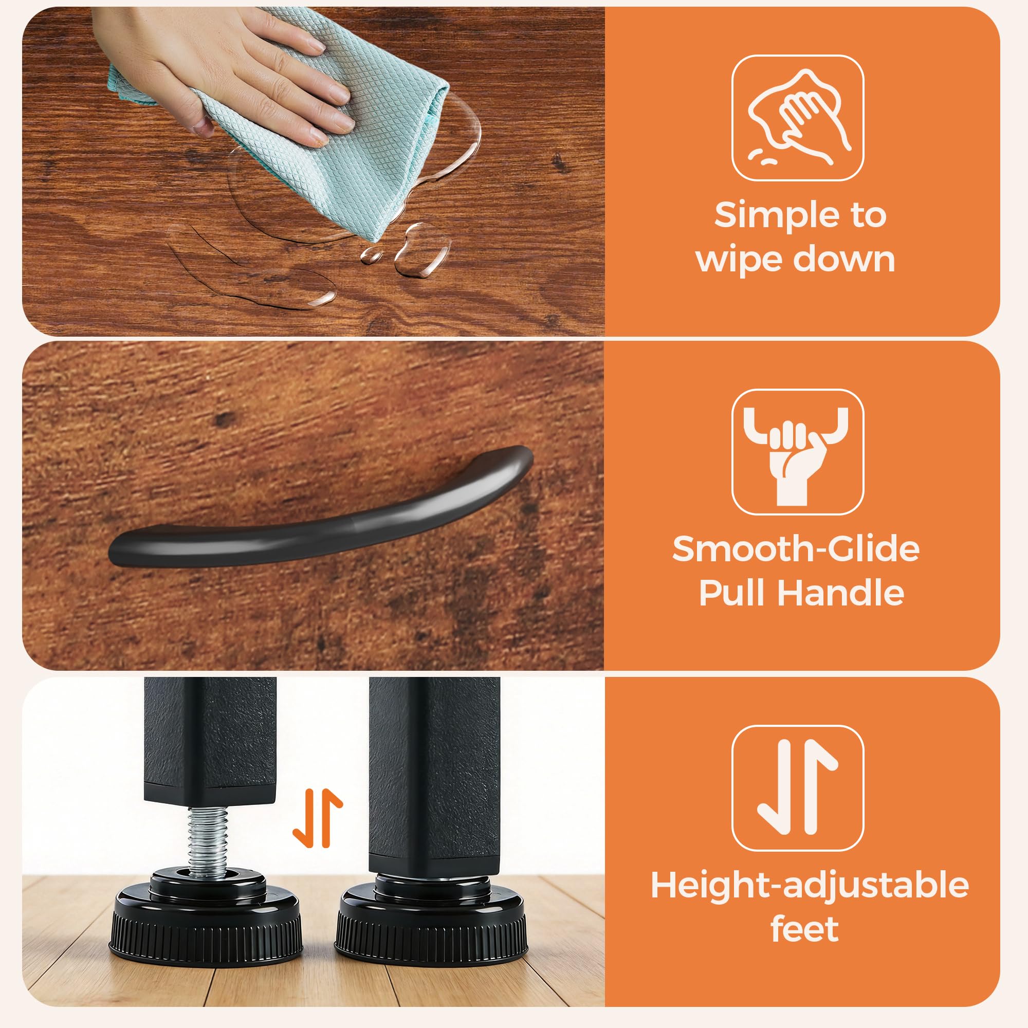 Sweetcrispy nightstand easy assembly with included tools and clear instructions.