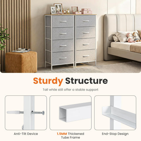 Sweetcrispy nightstand with wooden top and steel frame for durability.