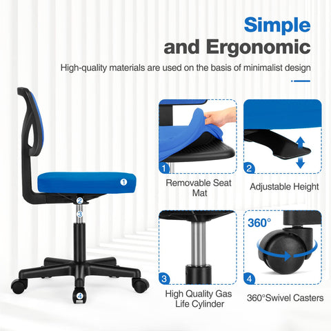 Sweetcrispy office chair 360-degree swivel for easy workspace access