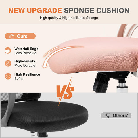 Sweetcrispy office chair breathable mesh seat keeps you cool during long sessions.