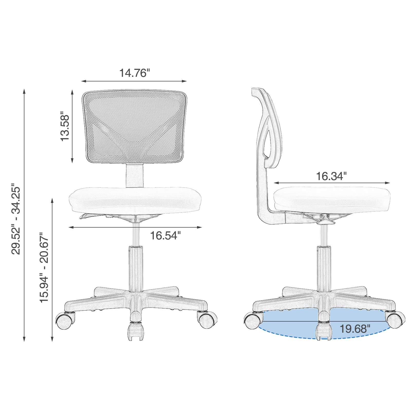 Sweetcrispy office chair base with wheels enables smooth movement on floors