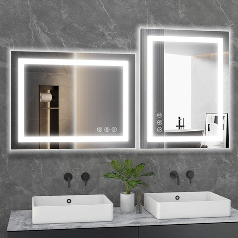 Sweetcrispy rectangular vanity mirror measures 24 by 32 inches for modern spaces.