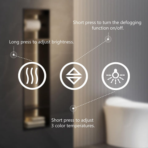 Sweetcrispy rectangular vanity mirror blends modern style and light.