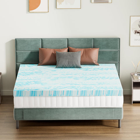 Sweetcrispy CertiPUR US topper ensures safe sleep in RV or camper.
