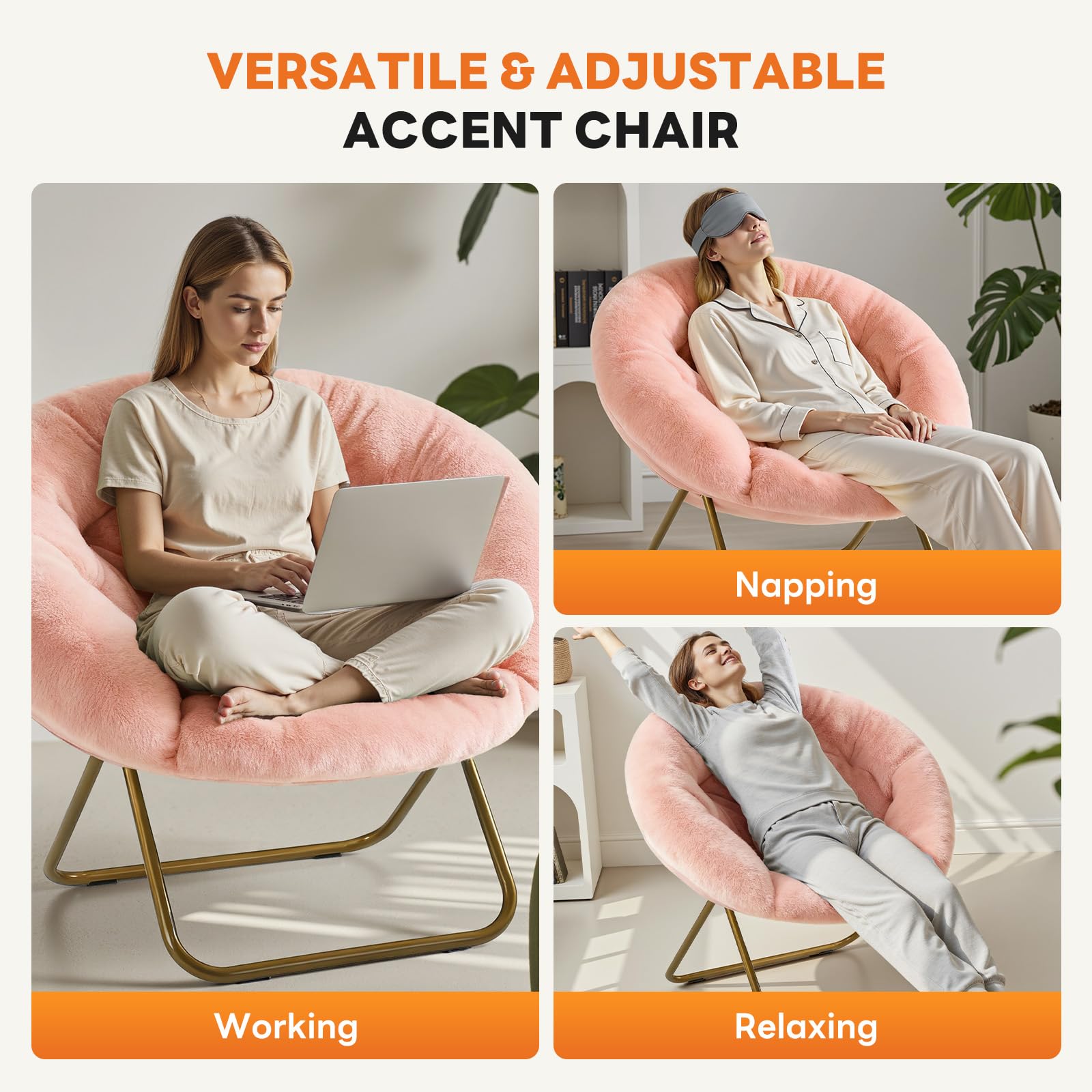 Sweetcrispy Saucer Chair bedroom-dorm suited for study corners and relaxing breaks.