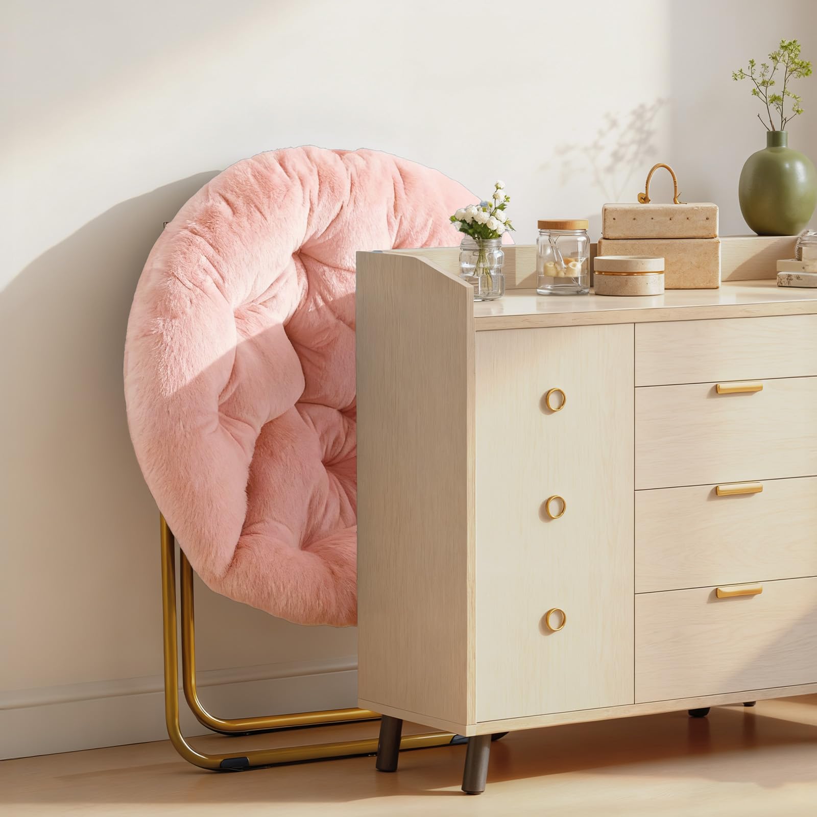 Sweetcrispy Saucer Chair foldable-easy-store folds flat for compact storage in small spaces.