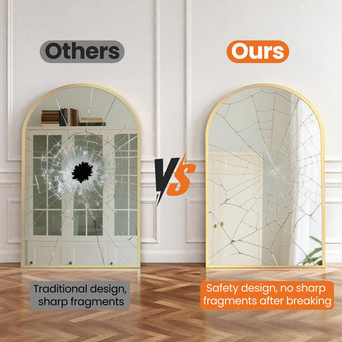 Sweetcrispy secure packaging ensures safe transit of the mirror.
