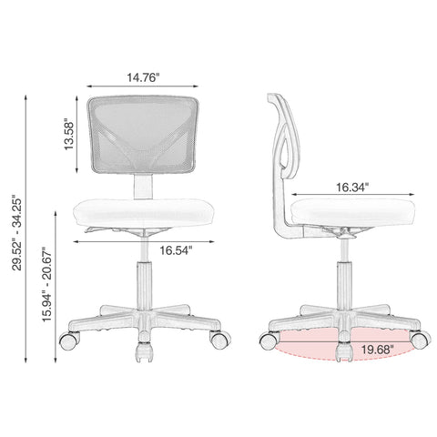 Sweetcrispy chair with smooth-rolling wheels for easy room movement