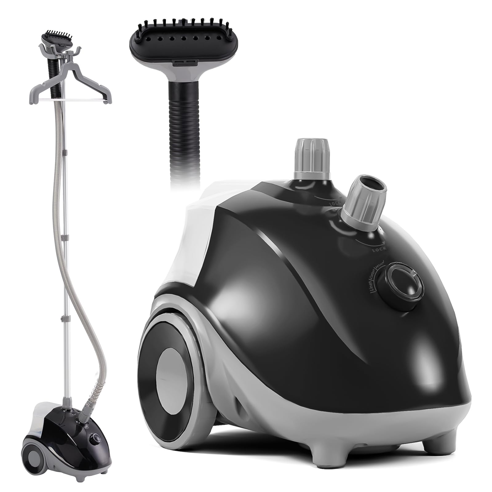 Sweetcrispy standing garment steamer heats up in 45 seconds for fast wrinkle removal.