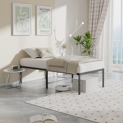 Sweetcrispy Twin XL breathable slat foundation promotes airflow under the mattress.