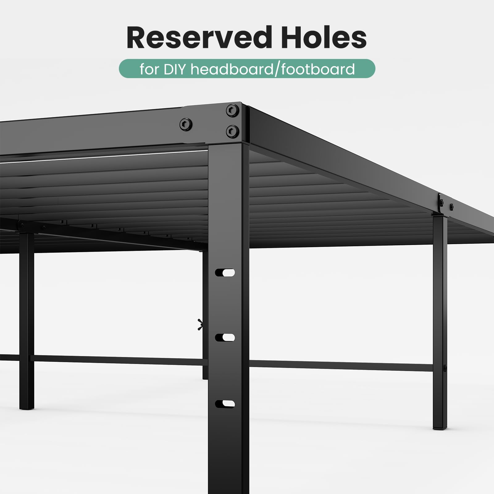 Sweetcrispy Twin XL sleek steel frame complements any bedroom style.