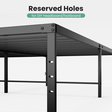 Sweetcrispy Twin XL sleek steel frame complements any bedroom style.